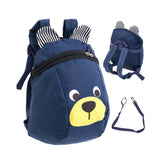 Rucsac albastru pentru copii, model ursulet, 27x21x11 cm